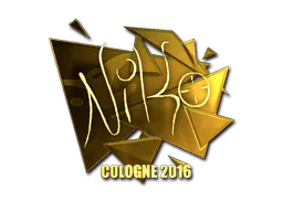 Sticker | NiKo (Gold) | Cologne 2016