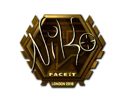 Sticker | NiKo (Gold) | London 2018