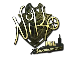 Sticker | NiKo (Gold) | Stockholm 2021