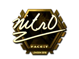 Sticker | nitr0 (Gold) | London 2018