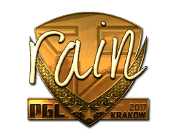 Sticker | rain (Gold) | Krakow 2017