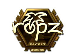 Sticker | ropz (Gold) | London 2018