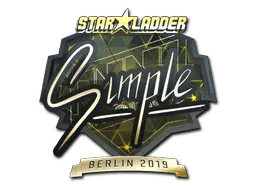 Sticker | s1mple (Gold) | Berlin 2019