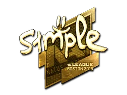 Sticker | s1mple (Gold) | Boston 2018