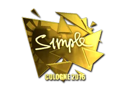 Sticker | s1mple (Gold) | Cologne 2016