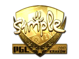 Sticker | s1mple (Gold) | Krakow 2017