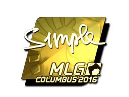 Sticker | s1mple (Gold) | MLG Columbus 2016