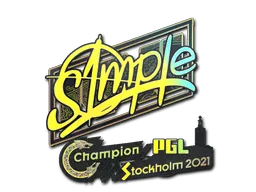 Sticker | s1mple (Holo) | Stockholm 2021
