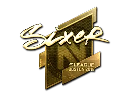 Sticker | SIXER (Gold) | Boston 2018