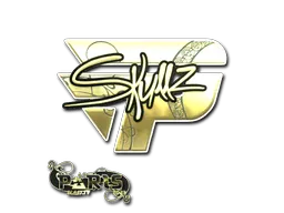 Sticker | skullz (Gold) | Paris 2023