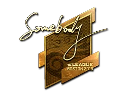 Sticker | somebody (Gold) | Boston 2018