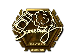 Sticker | somebody (Gold) | London 2018