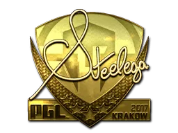 Sticker | steel (Gold) | Krakow 2017