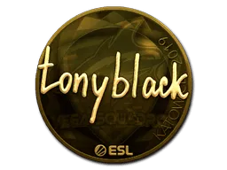 Sticker | tonyblack (Gold) | Katowice 2019