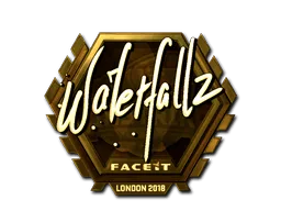 Sticker | waterfaLLZ (Gold) | London 2018