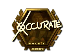 Sticker | xccurate (Gold) | London 2018