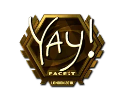 Sticker | yay (Gold) | London 2018