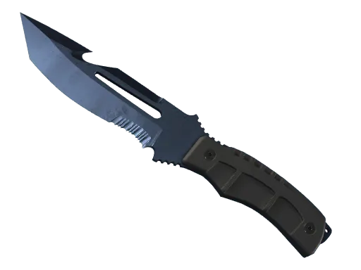 ★ StatTrak™ Survival Knife | Blue Steel (Battle-Scarred)