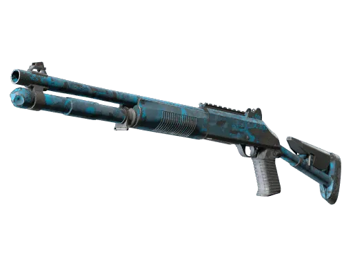 Souvenir XM1014 | VariCamo Blue (Well-Worn)